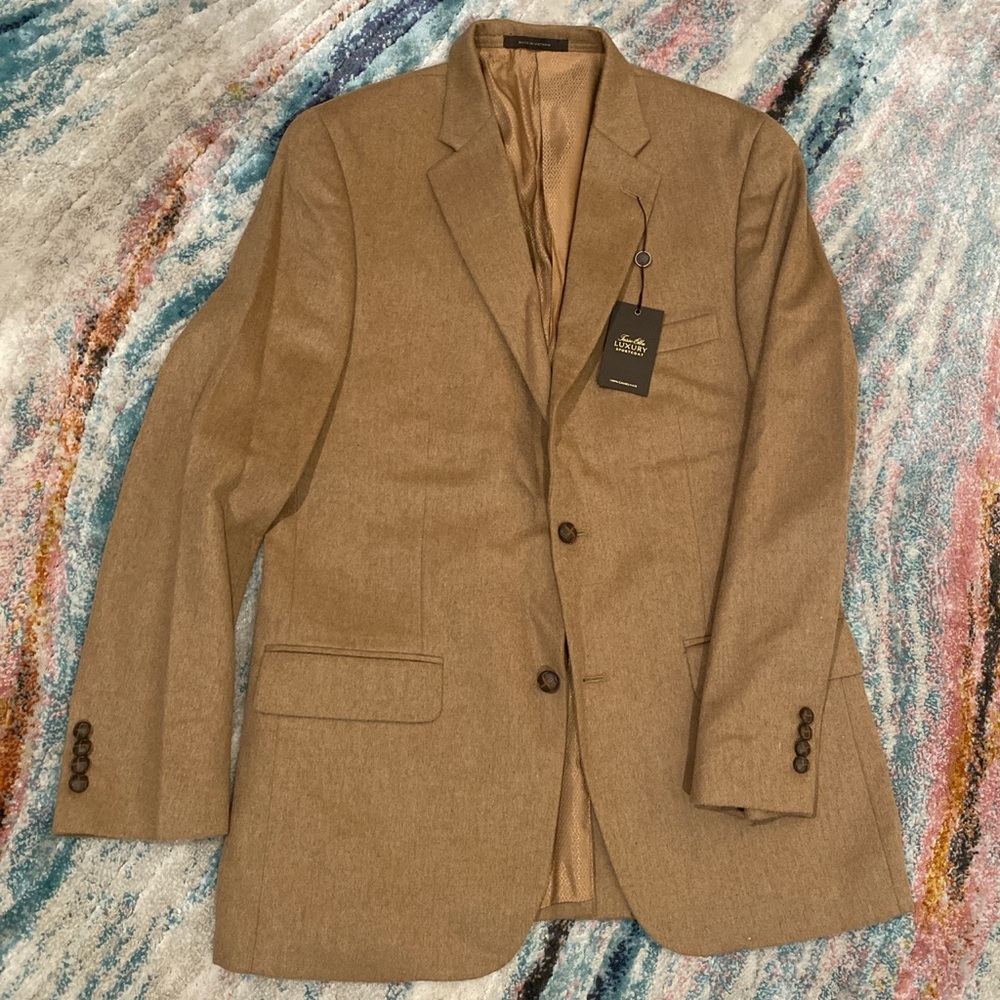 Tasso Elba 100% Camelhair Tan Sport Jacket; Size: 42L